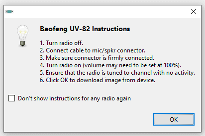 How to program baofeng UV-82 on Windows 10