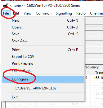 How to program Vertex VX-2100 - CE82 Configuration