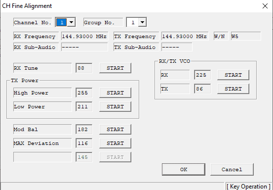 how to program vertex vx-2200 - channel fine alignment