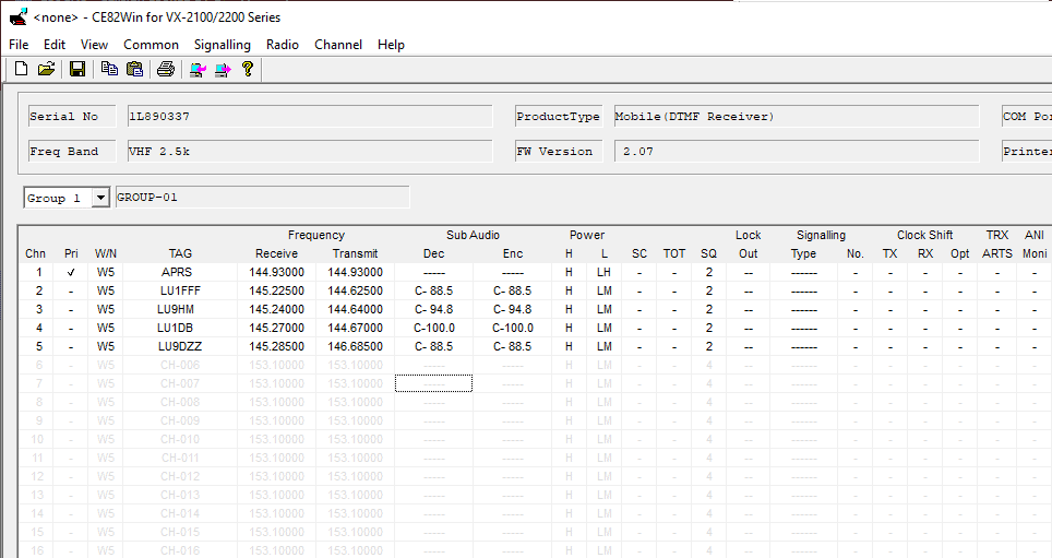 vertex ce82 programming software