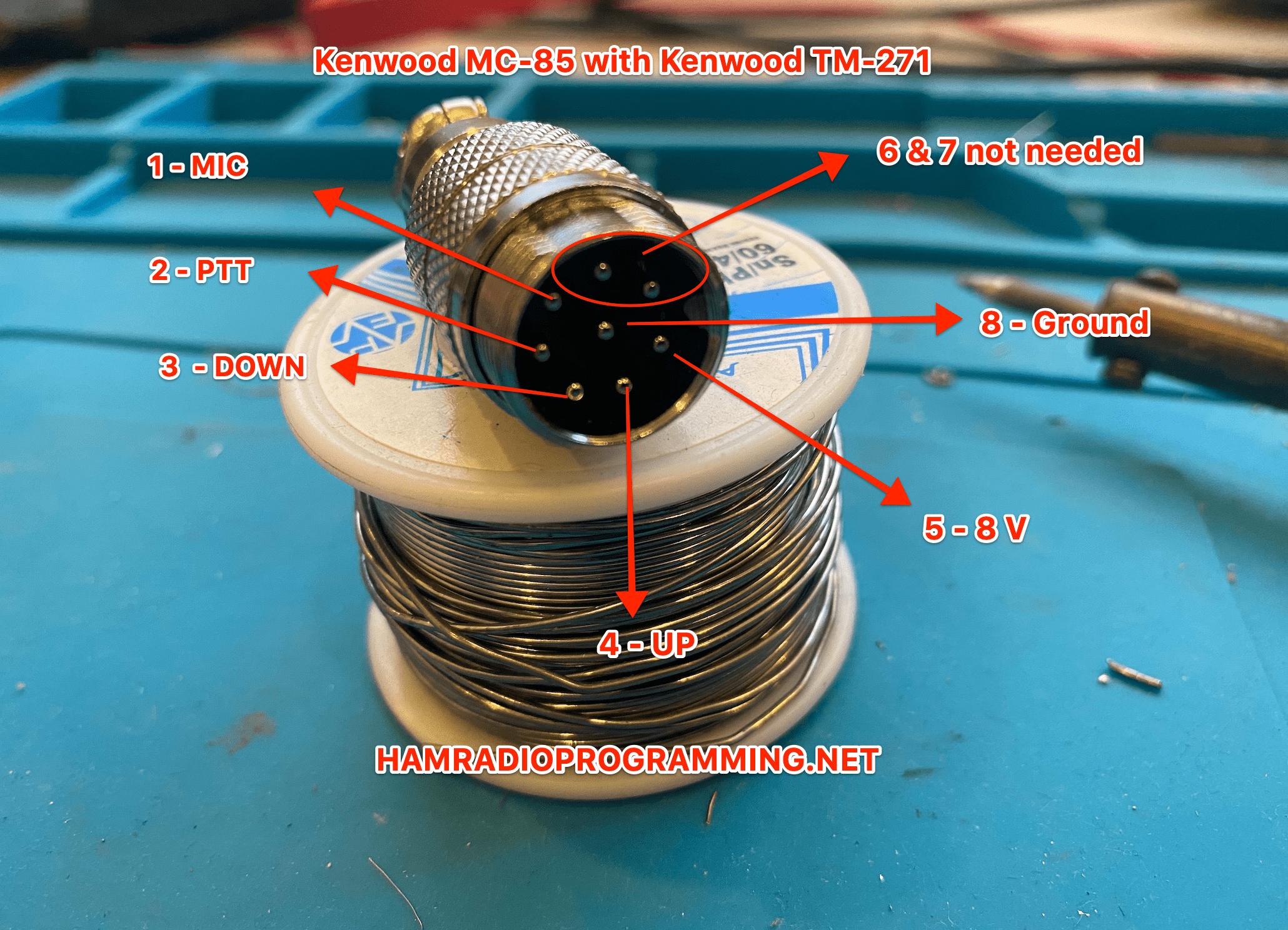 Kenwood MC-85 on a Kenwood TM-271 - Din connector