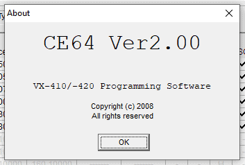 vertex vx-414 programming - CE64 version