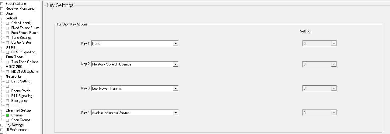 How to program Tait TM8110 - key settings