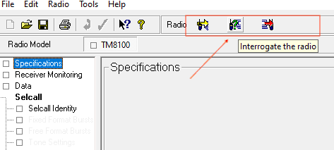 how to program Tait TM8110 - Interrogate radio