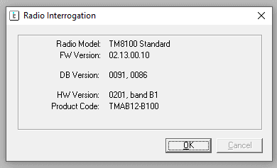 how to program Tait TM8110 - radio information
