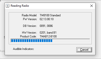 how to program Tait TM8110 - read configuration