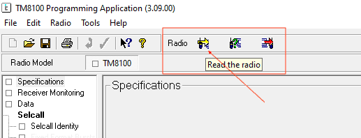 how to program Tait TM8110 - read radio configuration