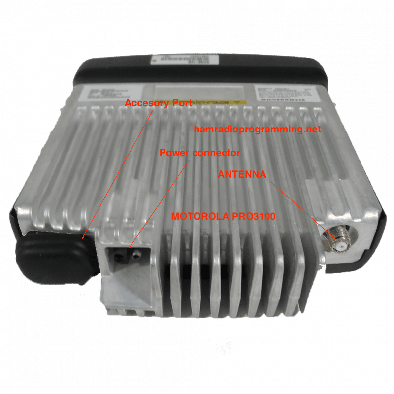 Motorola PRO3100 specifications -- back Panel