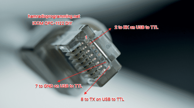 how to make an OPC-1122 programming cable - OPC-1122U pinout