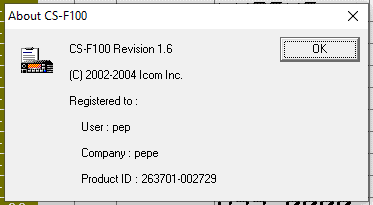 how to program Icom IC-F211 -  CS-F100 programming software