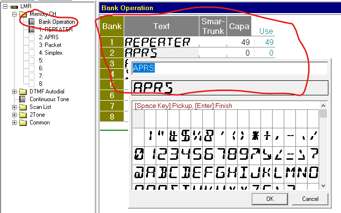 how to program Icom IC-F211 - bank operation