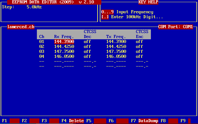 how to program yaesu fth-2009 - channel configuration